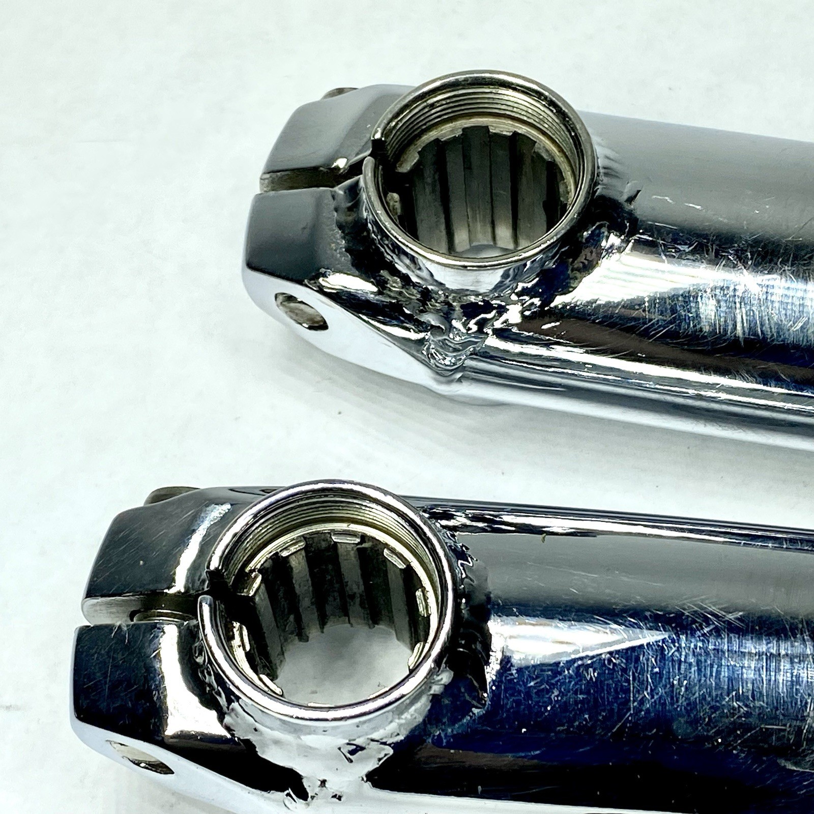 Vintage Azonic 454 180mm Chromoly Cranks Chrome Sealed Bottom Bracket BMX MTB