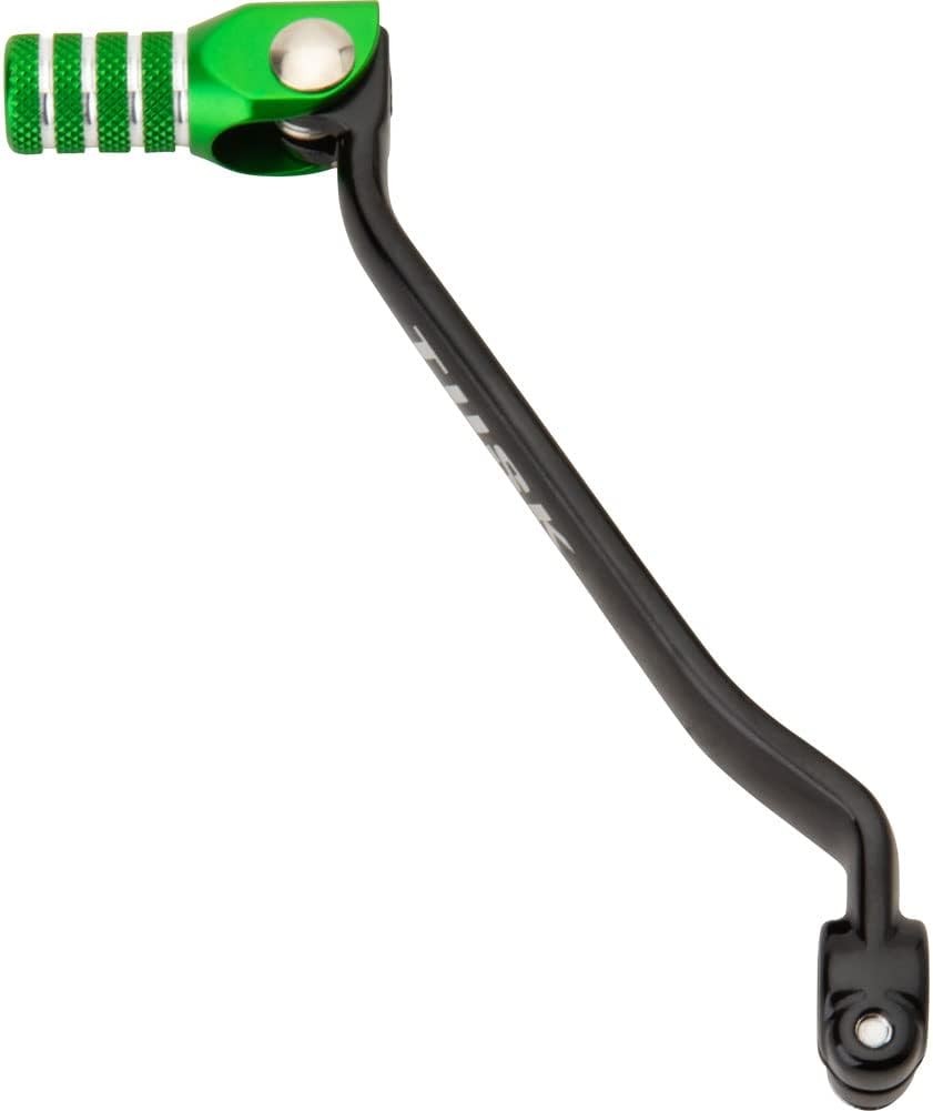 Folding Shift Lever Black/Green Tip Compatible with Kawasaki KLX300 2021