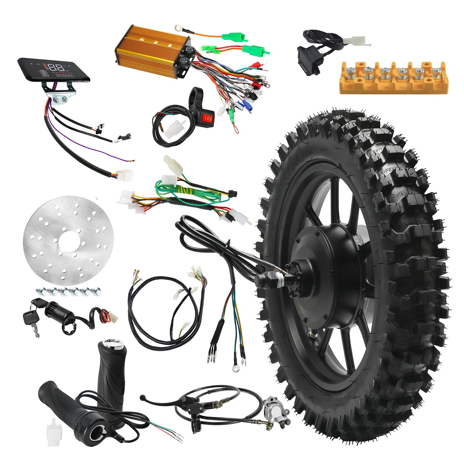 Electric Scooter E-bike Conversion Kit 10” Brushless Hub Motor 48V Wheel Motor
