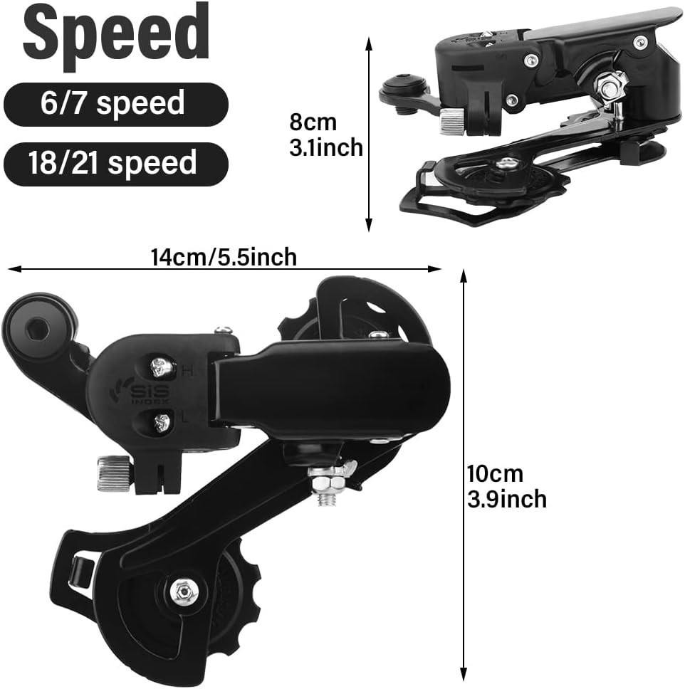 High Performance Rear Derailleur for 6/7 Speed – Reliable Aluminum Alloy Design