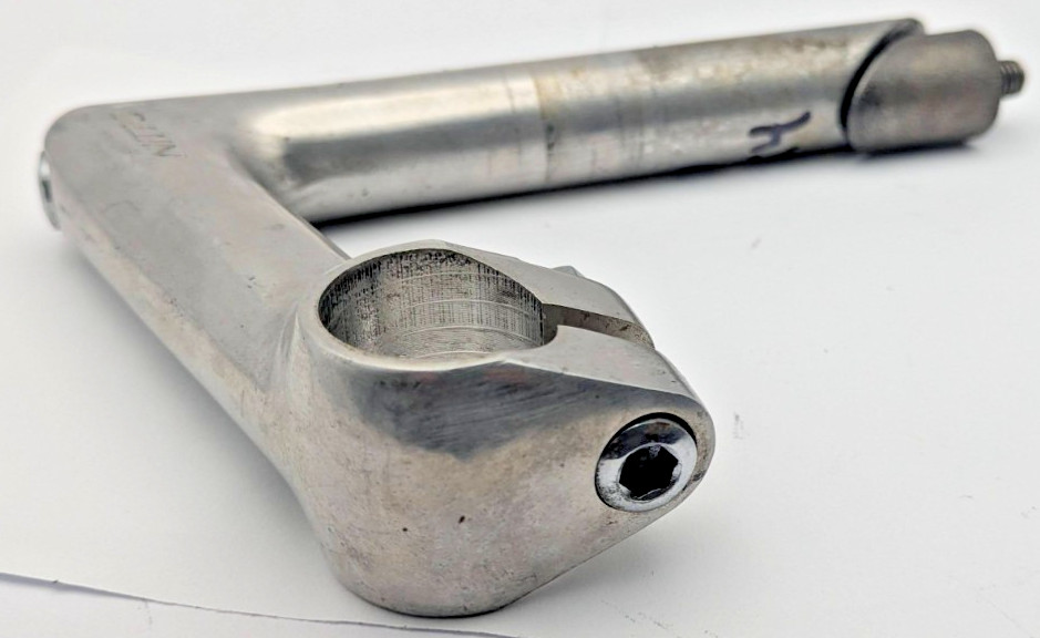 NITTO YOUNG QUILL STEM JAPAN 22.2MM 25.4MM CLAMP 90MM ALUMINUM SILVER ROAD BIKE