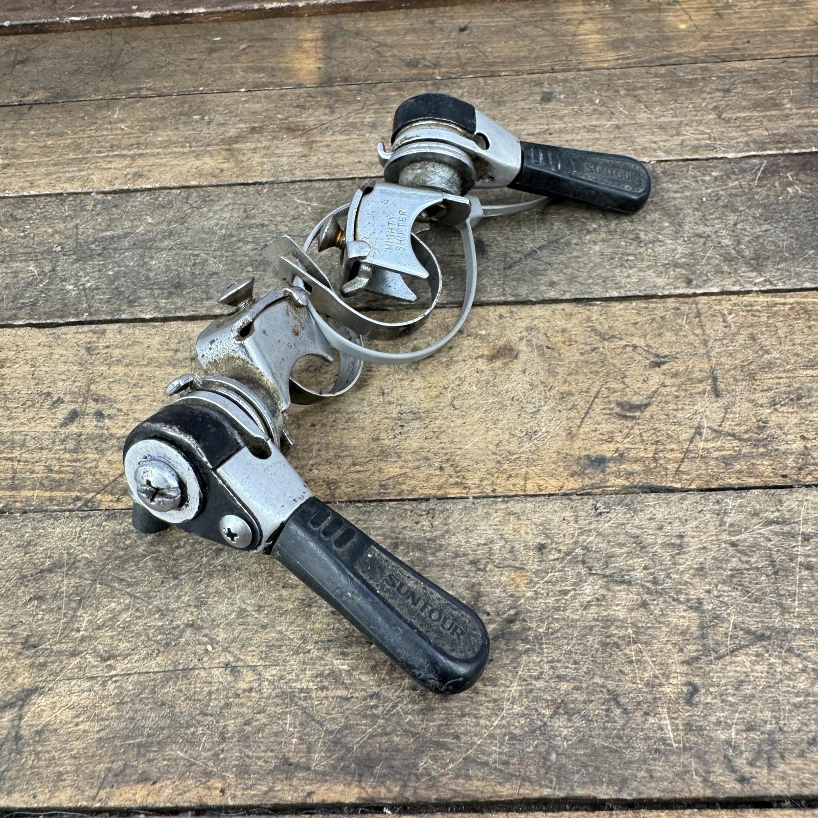 Vintage Suntour Thumb Shifters Mighty Shifter Power Shift Lever 1980s MTB Bike