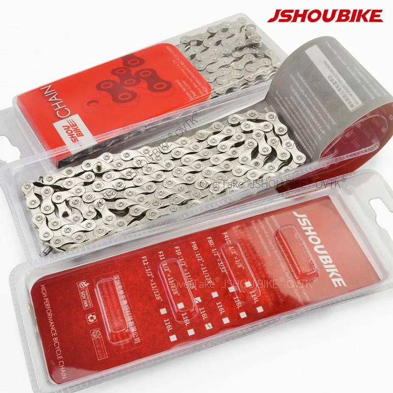 JSHOUIKE 1/6/7/8/9/10/11/12Speed Chain Mountain Road Bike Electroplating rust p