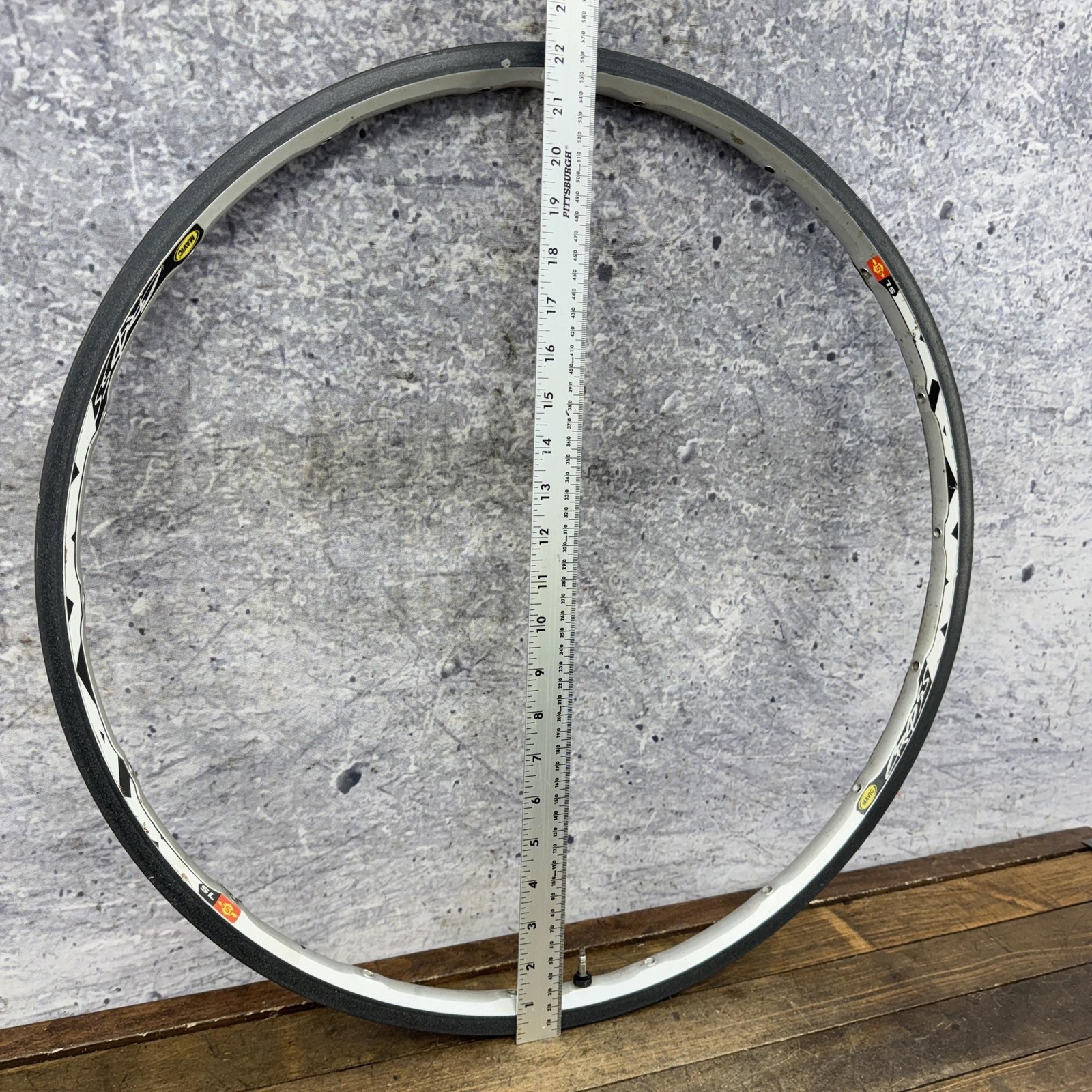 Mavic Cross 26in Rim 18H SL SSC Silver UST Tubeless Aluminum MTB Presta