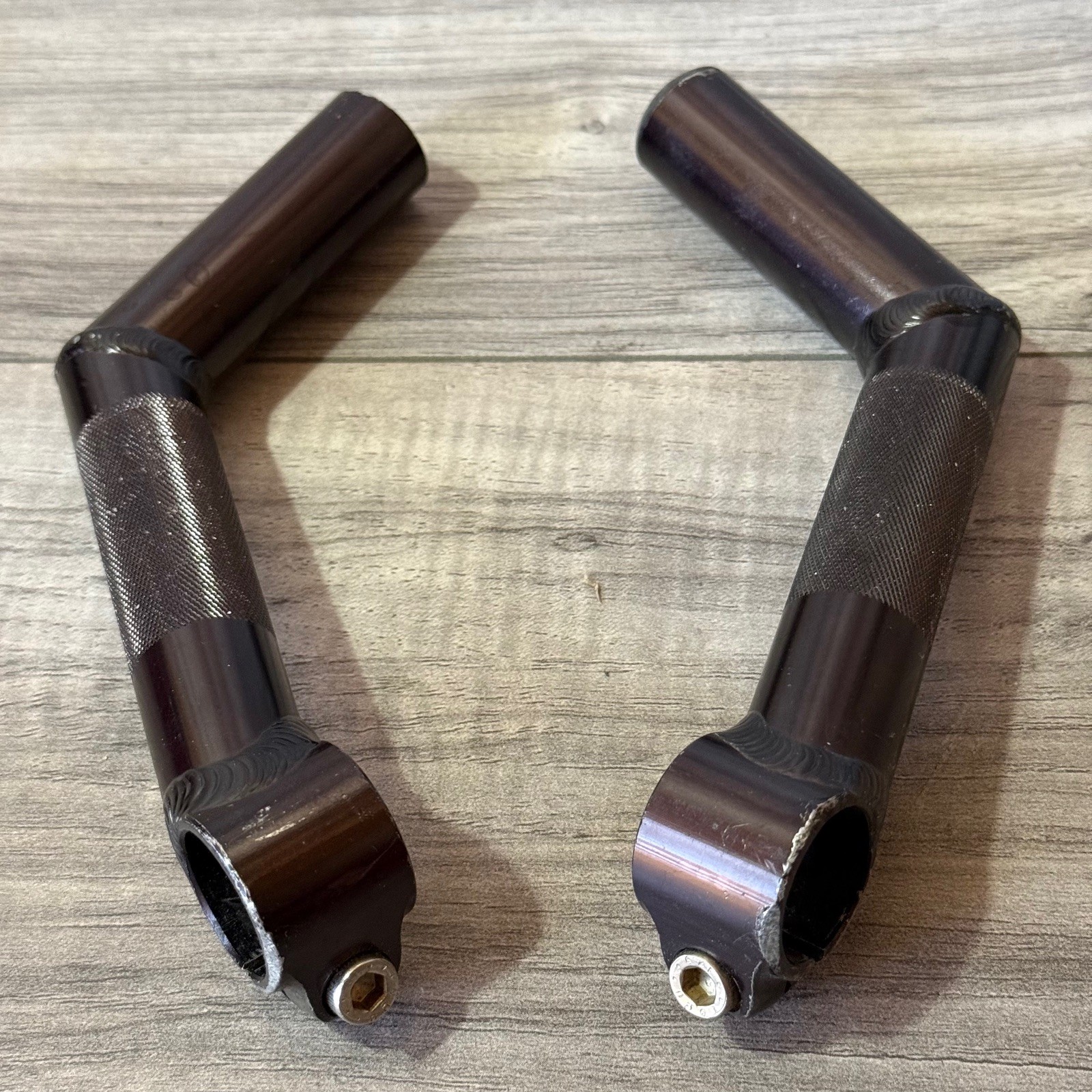 Control Tech Welded Aluminum Bar Ends Black Ano Long