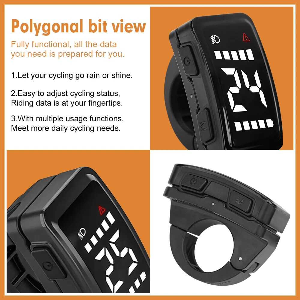 E-bike Display 24V 36V 48V 5PIN Female Waterproof Display for Mid Drive Motor