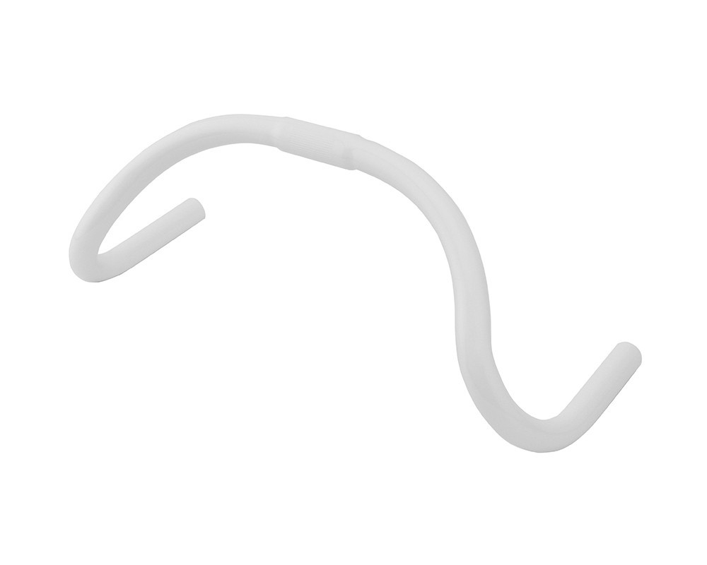 White Cruiser Comfort Handlebar Swept Back Steel 25.4mm Clamp 15.75” Wide.