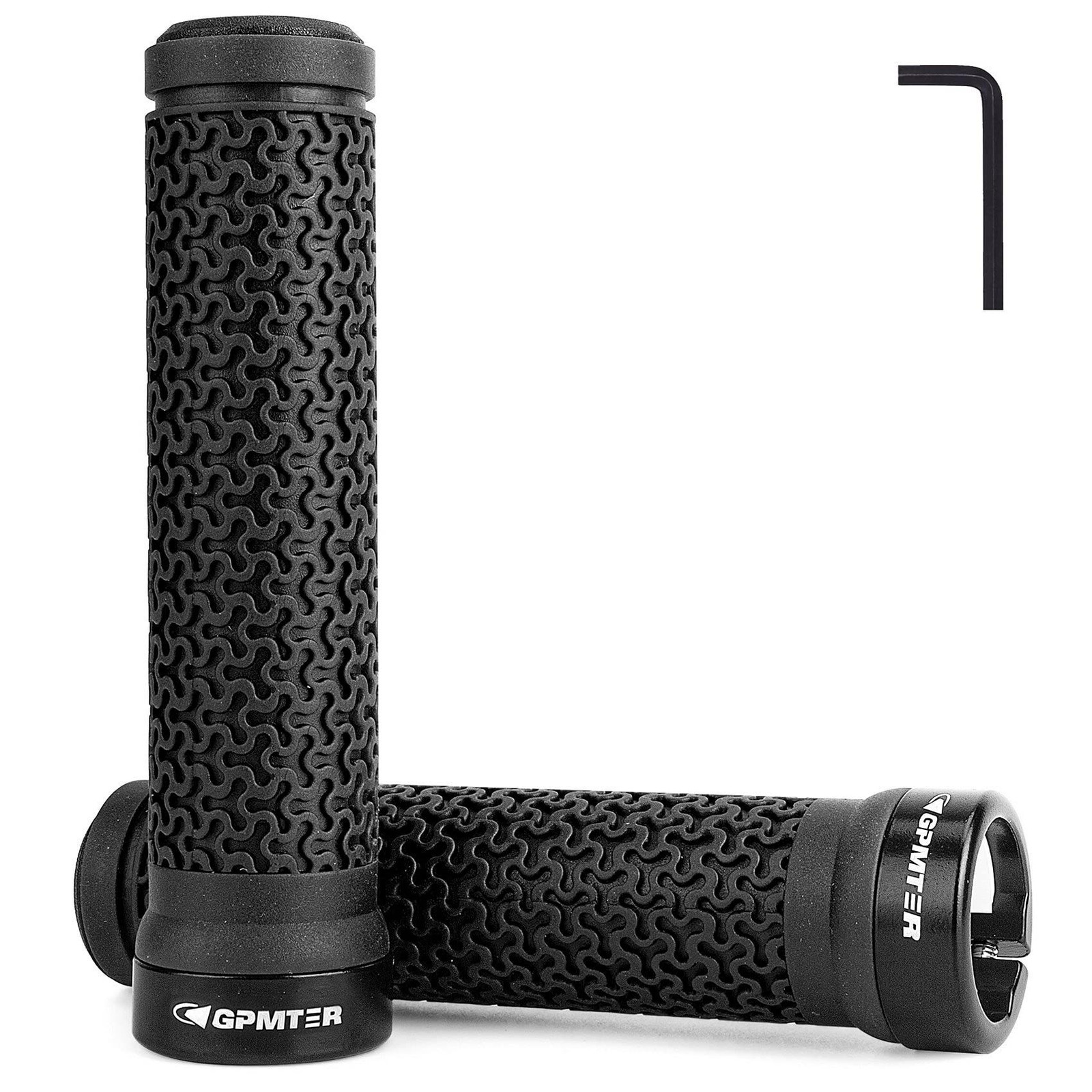 GPMTER Bike Handlebar Grips, Single Lock-on 131 mm L x 22.2 Dia, Black