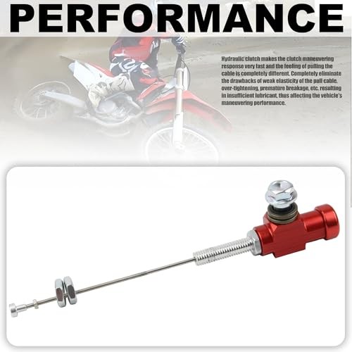 Motorcycle M10x1.25mm Hydraulic Clutch Master,Master Cylinder Rod Brake Red