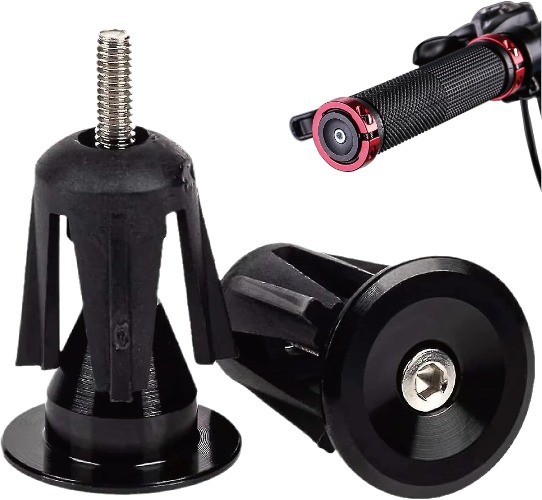 Bike Handlebar Ends Caps with ScrewColor: Black Color: Black