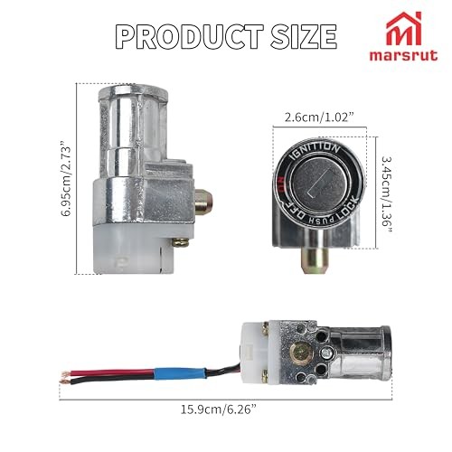 E-Bike Battery Lock Replacement Part with 2 keys, Charger Ignition On/Off
