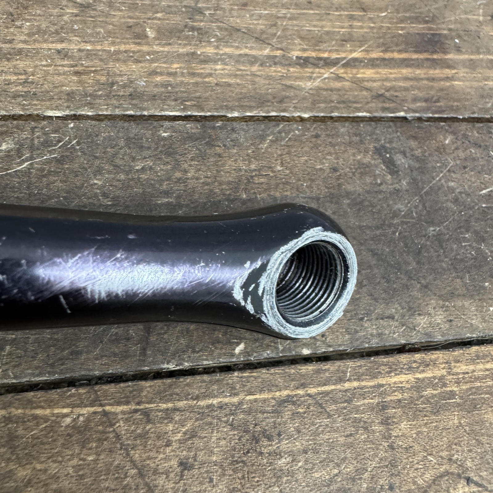 Vintage Grafton 175mm Right Crank Arm 94 58 BCD Triple Black MTB Square 90s