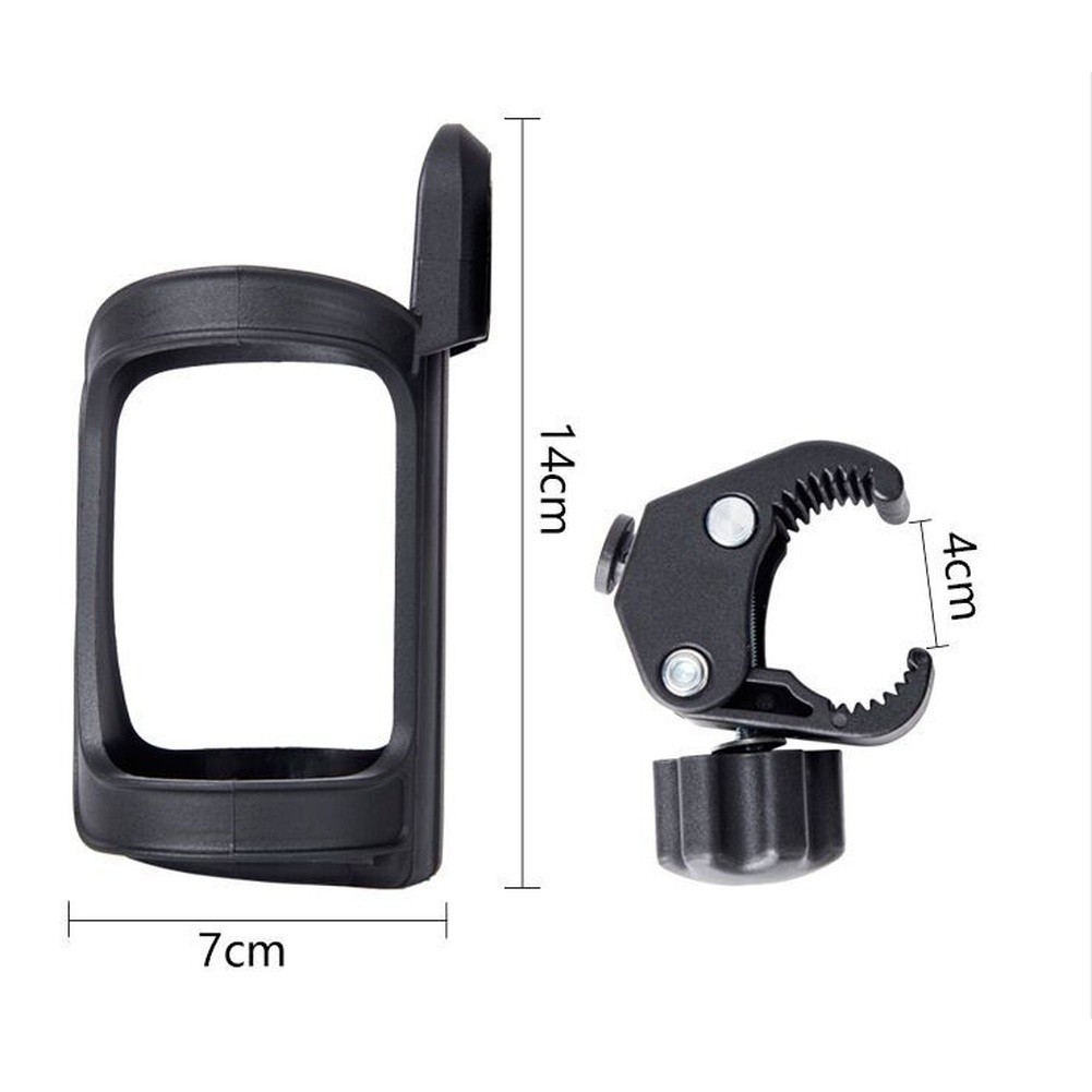 Black Cup Holder for Baby Carriage Bike Tricycle Umbrella 14 cm x 7 cm
