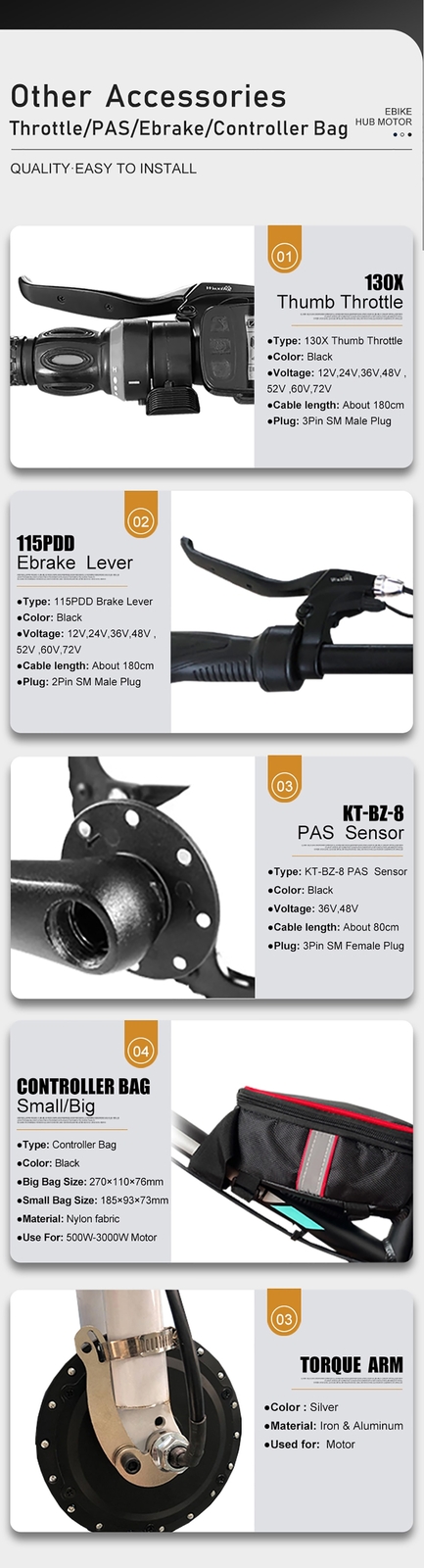 36V 48V 500W Snow E-Bike Conversion Kit Rear Rotate Hub Motor 20 26*4.0″ Wheel