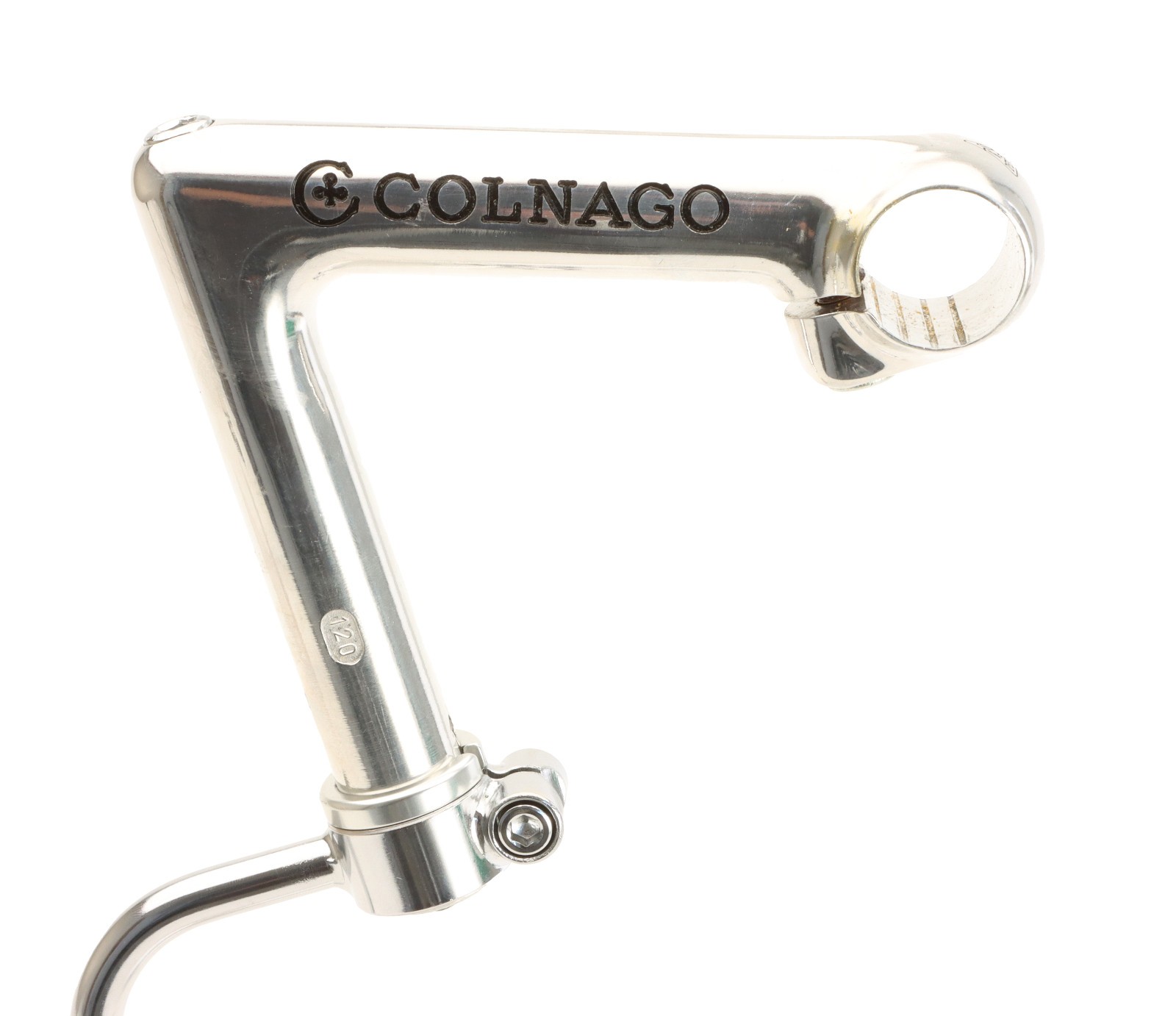 ITM 1″ Colnago 22.2mm Quill Stem 120mm Length 26.0mm Clamp Silver NEW NOS