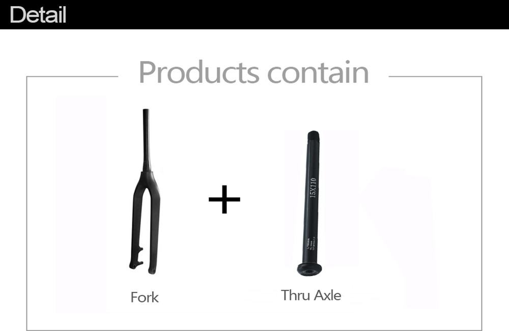 Carbon Fiber Gravel Bike Front Fork 700C Tapered Tube 12*100mm Thru Axle