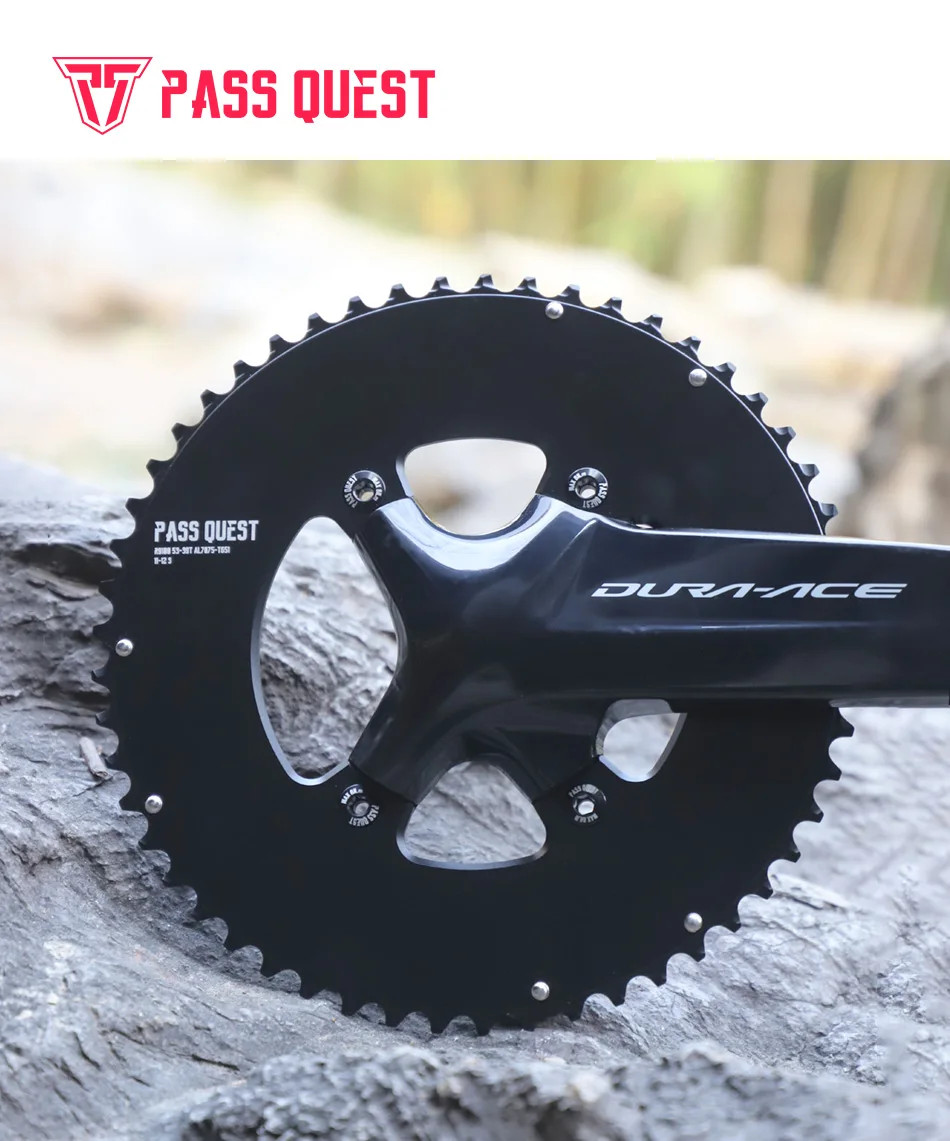 Road Bike 110BCD D 4 Bolts Round 2x Double Chainring 56-42T for DURA-ACE R9100