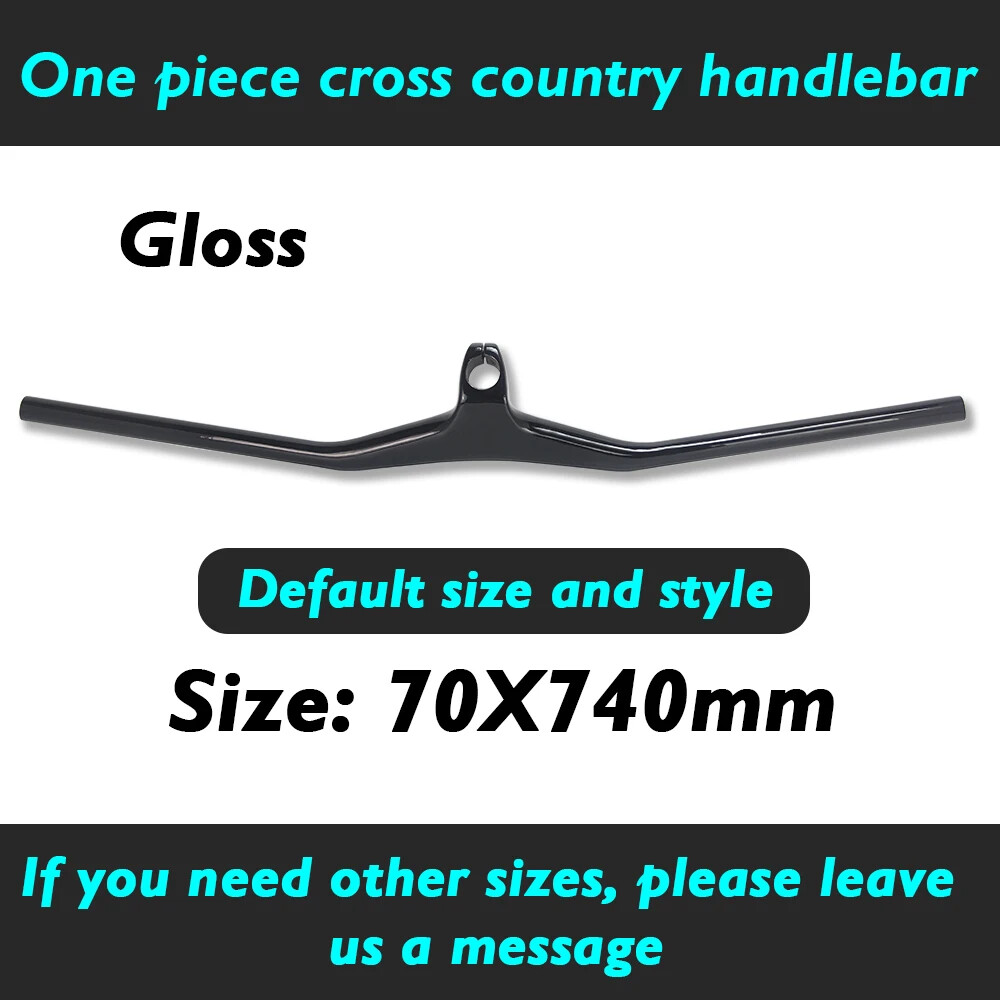 Carbon Fiber MTB Bike Integrated Handlebar with Stem Riser 17 Degree Bike Parts