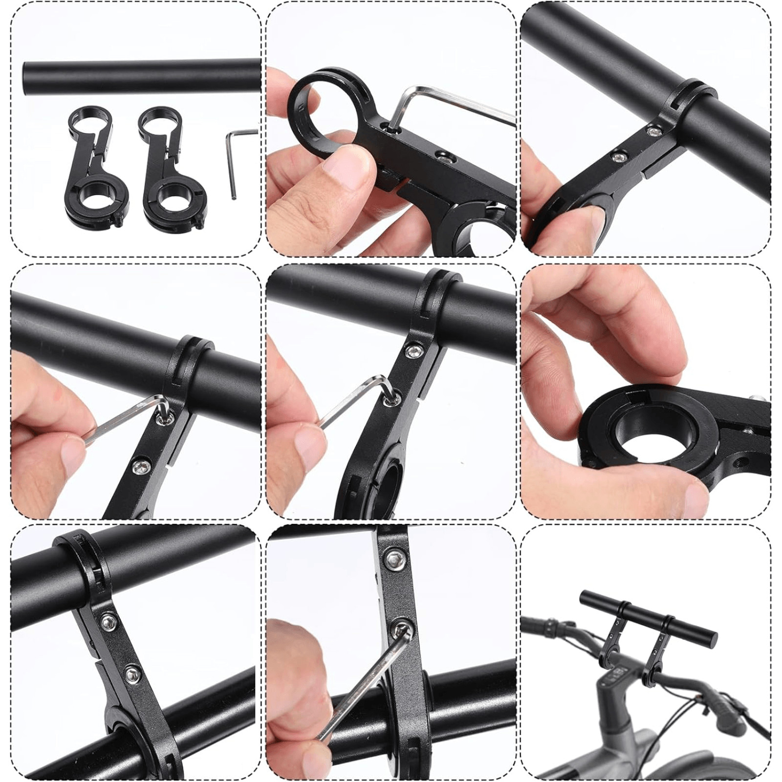Xelsluthe 7.9-Inch Aluminum Alloy Bicycle Handlebar Extender