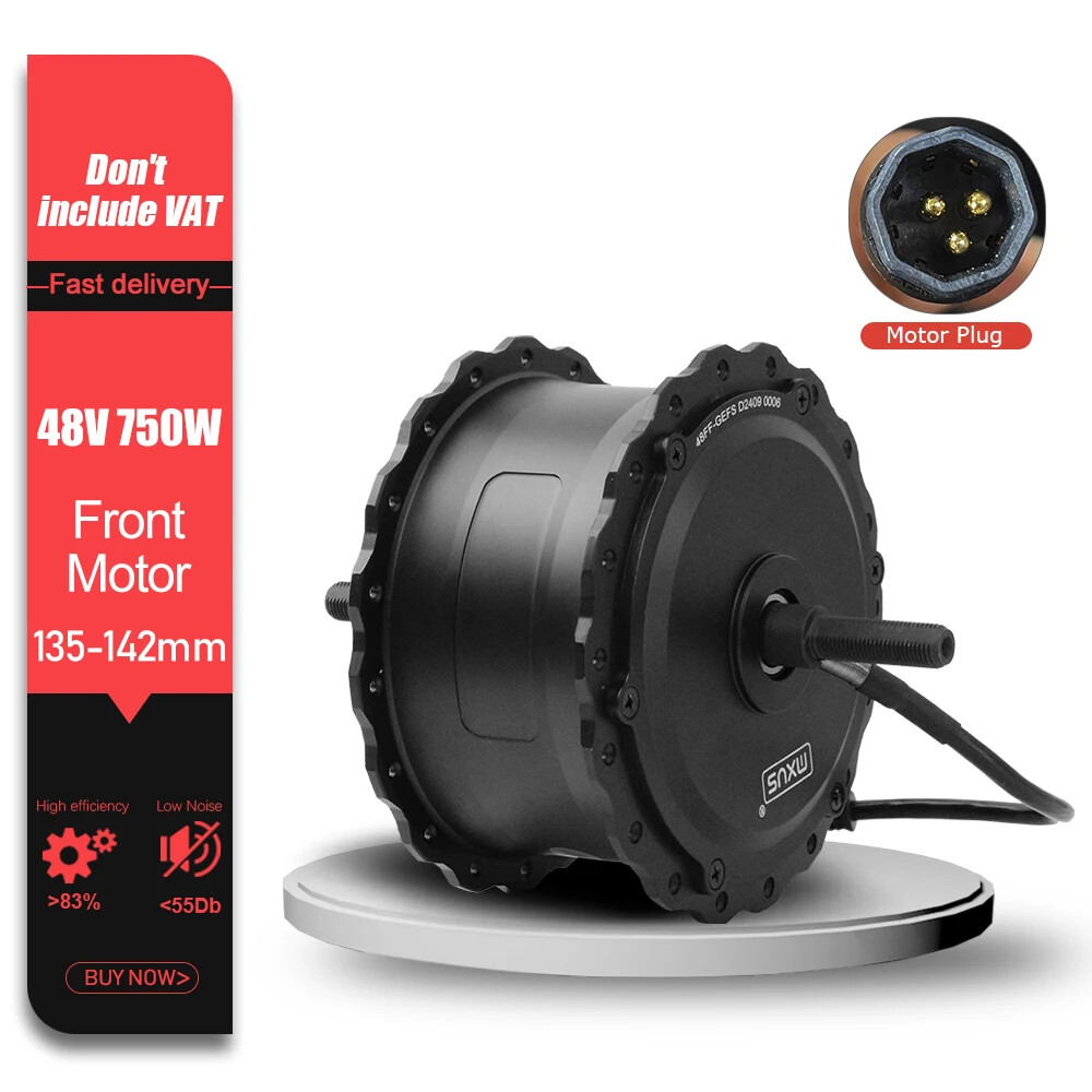 Snow E-bike 48V 750W Fat Tire Front Rear Brushless Hub Motor Dropout 170/135mm