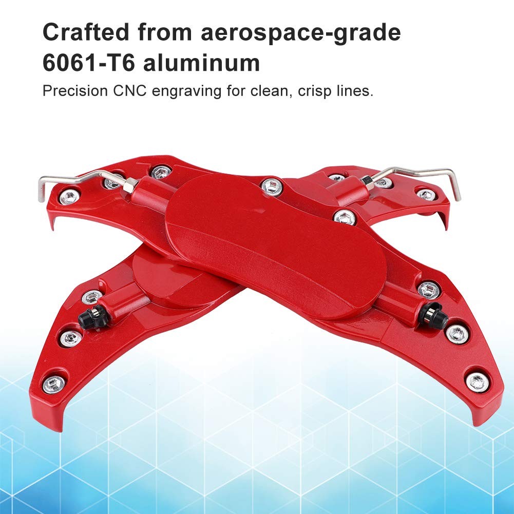 Universal Red Aluminium Brake Caliper Covers Left Right Paint Alternative Car