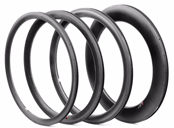 700C Carbon Fiber Rims 25mm Width 38/50/60/88mm Depth Tubular Clincher U Shape