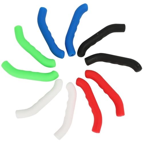 1 Pair Brake Grip Cover Bike Brake Lever Cover Soft Anti-Slip Brake White