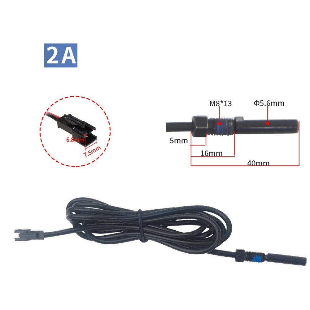 Magnetic Brake Sensor Kit for Ebike 2pcs 2PIN 2A with Long Waterproof Cables