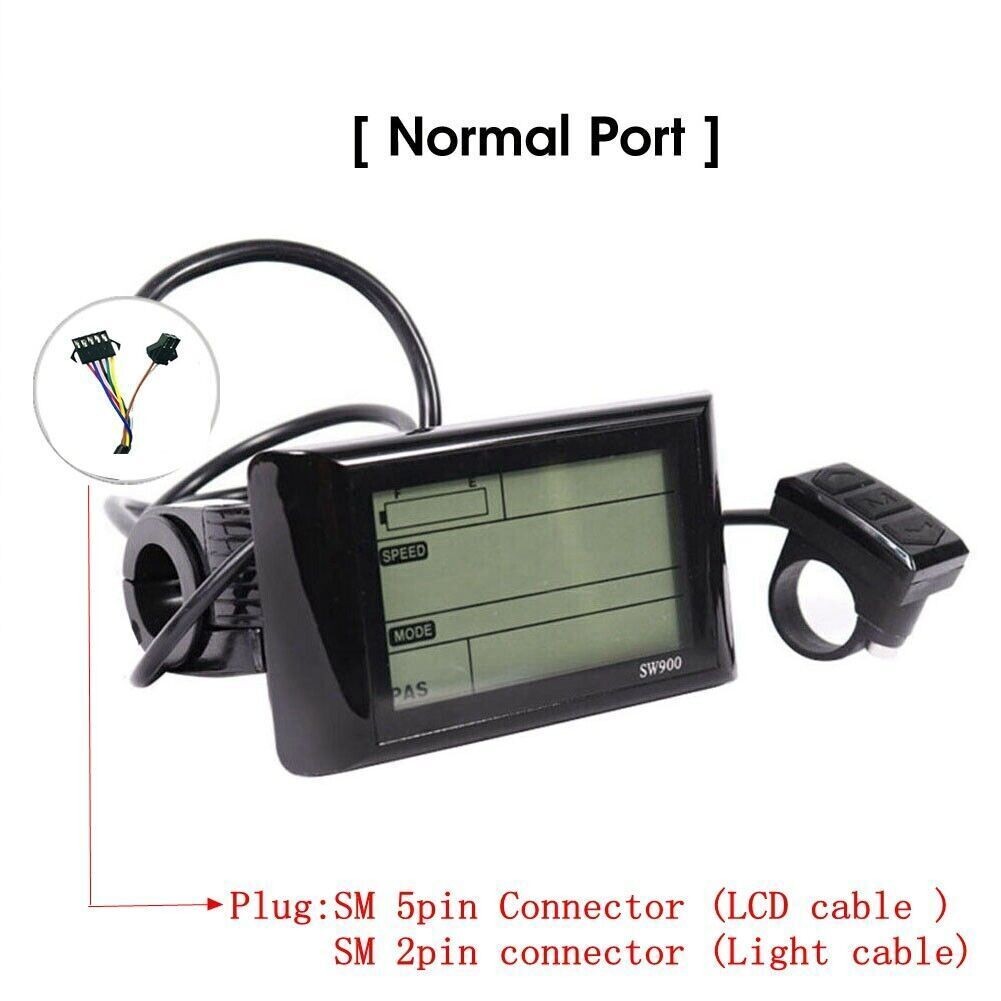24/36/48V E-Bike SW900 LCD Display Control Panel Electric Bicycle Speed Meter US