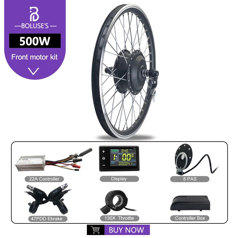 36V 48V 250W 350W 500W Electric Bicycle Conversion Kit Front Hub Wheel Motor