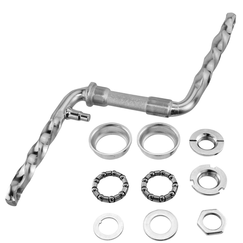 OG LOWRIDER 6 1/2″ (165MM) BICYCLE 1PIECE STEEL TWISTED CRANK CHROME W/ B.B