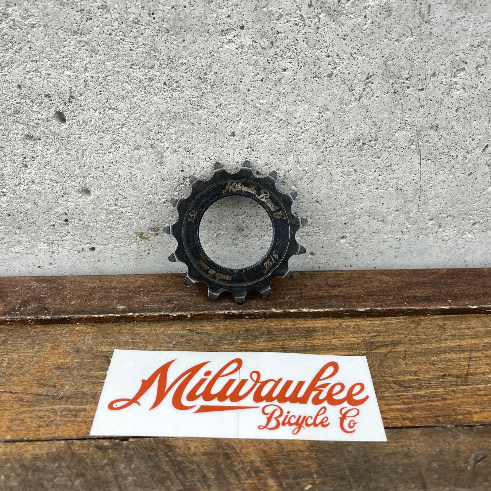 Milwaukee Bicycle Co Track Cog 15 Tooth 15t Made USA English Threaded Fixie Bike