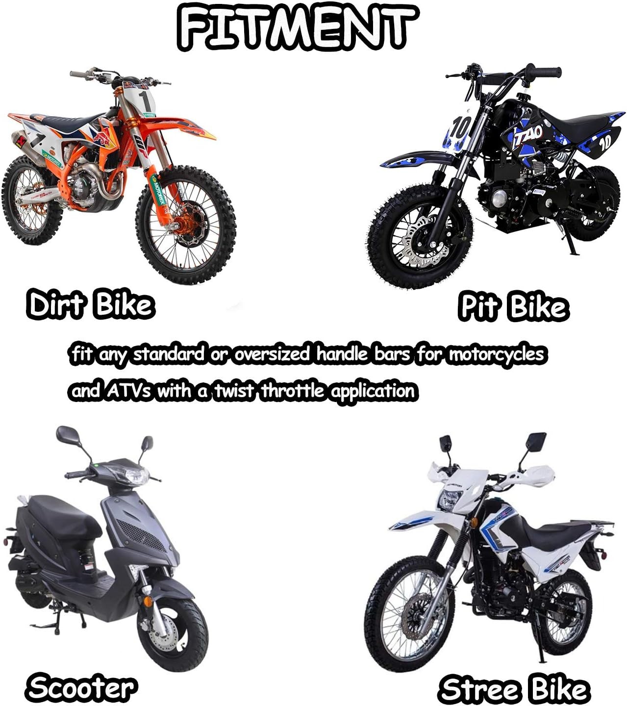 7/8″ Dirt Bike Grip Pillow Top Grips Rubber Anti-Slip Universal H Color: Blue1
