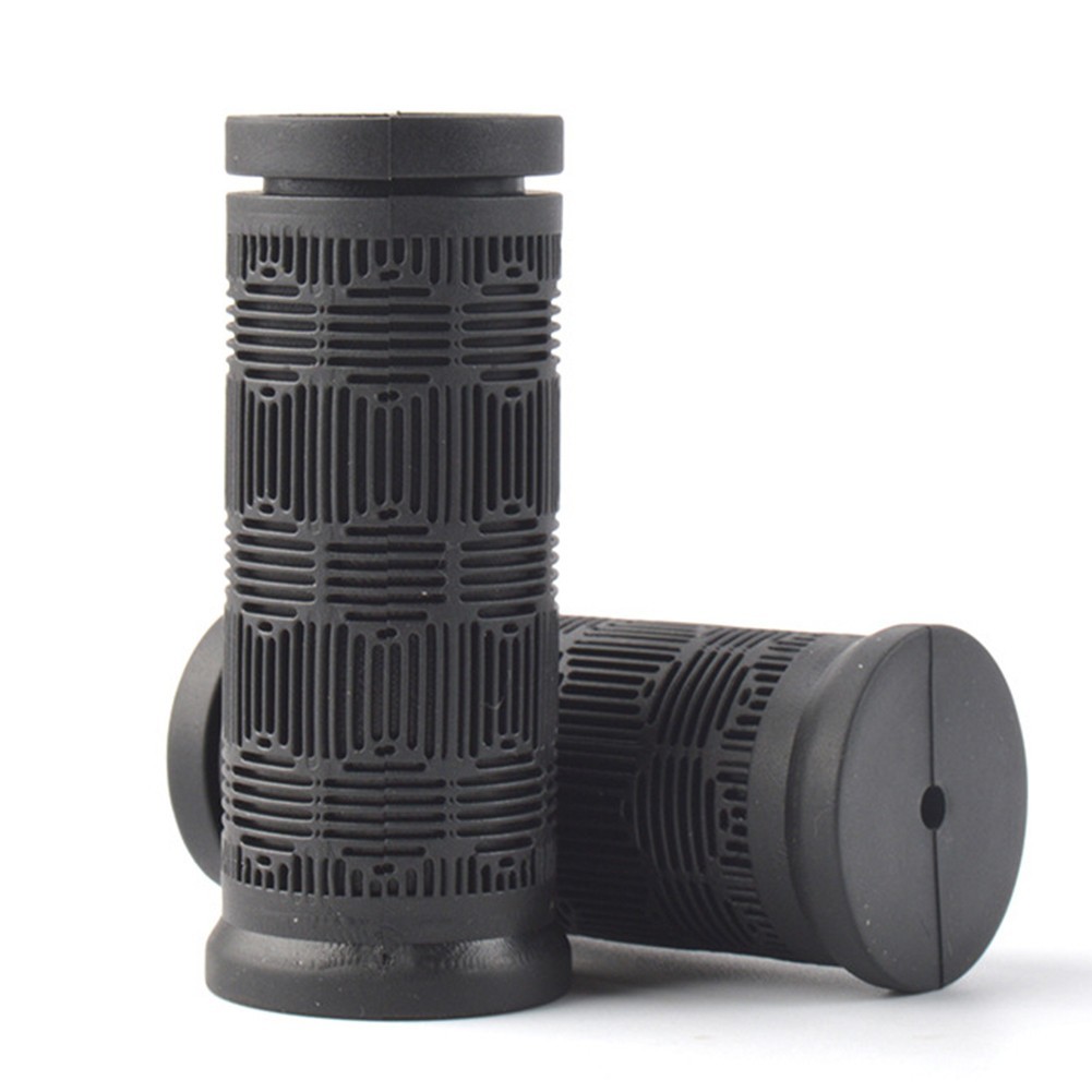 Black Rubber Bike Bar Grips with 125mm+75mm Length Perfect for Cycling