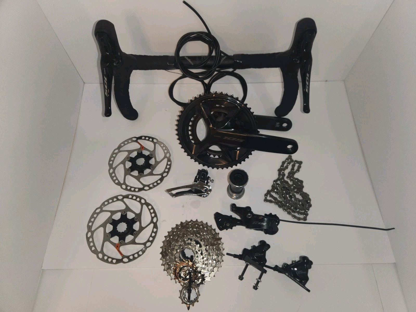 NEW SHIMANO 105 ROADBIKE BUILD KIT NEW TAKE-OFF 7100 SERIES 12s X 2 NOT RIDDEN