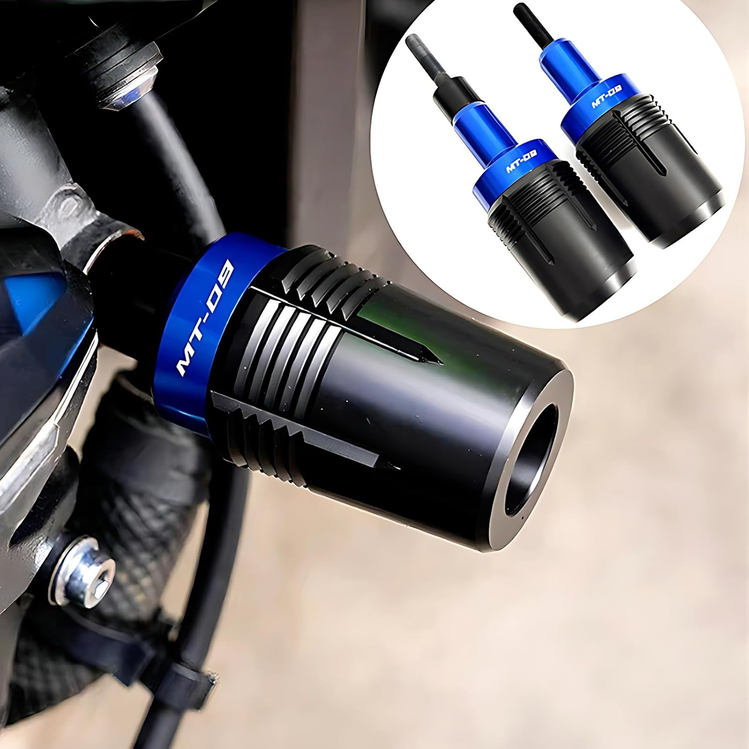 Blue CNC Frame Sliders Fit for Yamaha MT-09/MT-09 SP (2021-2025) & Tracer 9/9GT/