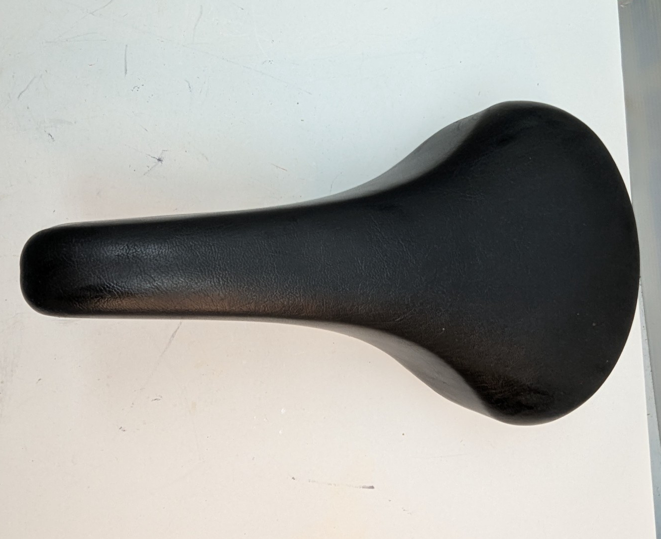 Road Bike Saddle Black Faux Leather Soft Foam Bike Seat with Grip and Spring
