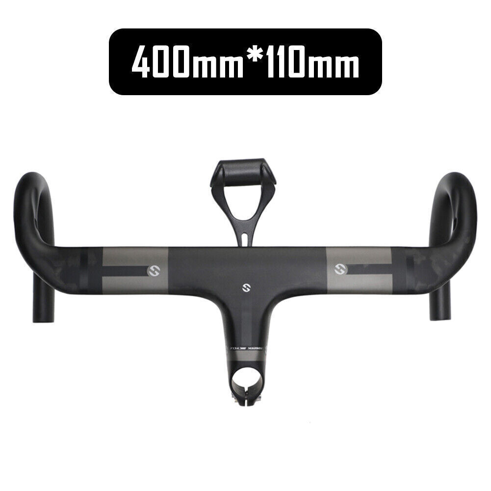 UD Integrated Bar Stem Road Bike Handlebars Carbon Fiber 28.6mm*400/420/440mm
