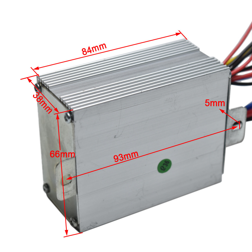 Electric Bike Brush Motor Controller Box Plug 36V 500W For E-Scooter Go Kart