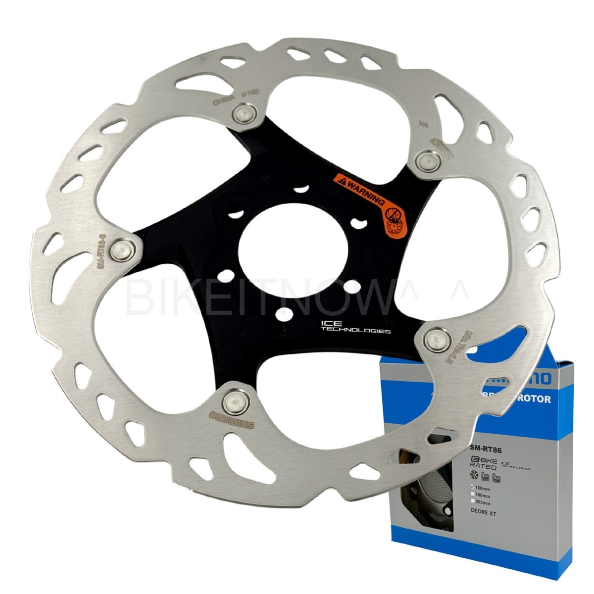 SHIMANO SM-RT86 Deore XT 160mm Disc Brake Rotor Ice Tech 6-Bolt for MTB Bike