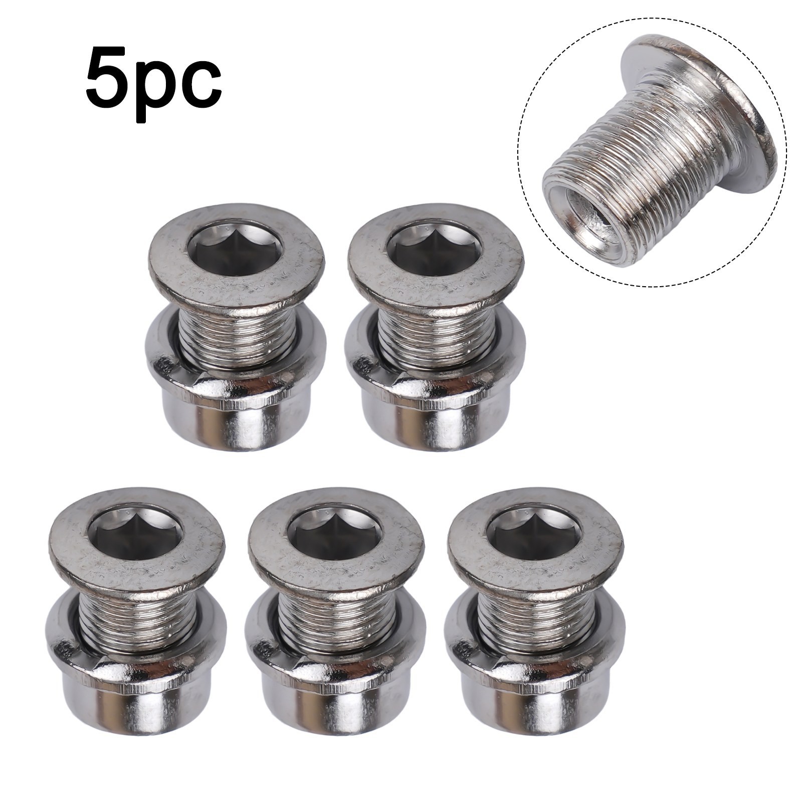 Bike Chainring Bolt Set 5 Pair Crank Bolts and Nuts for Secure Attachment