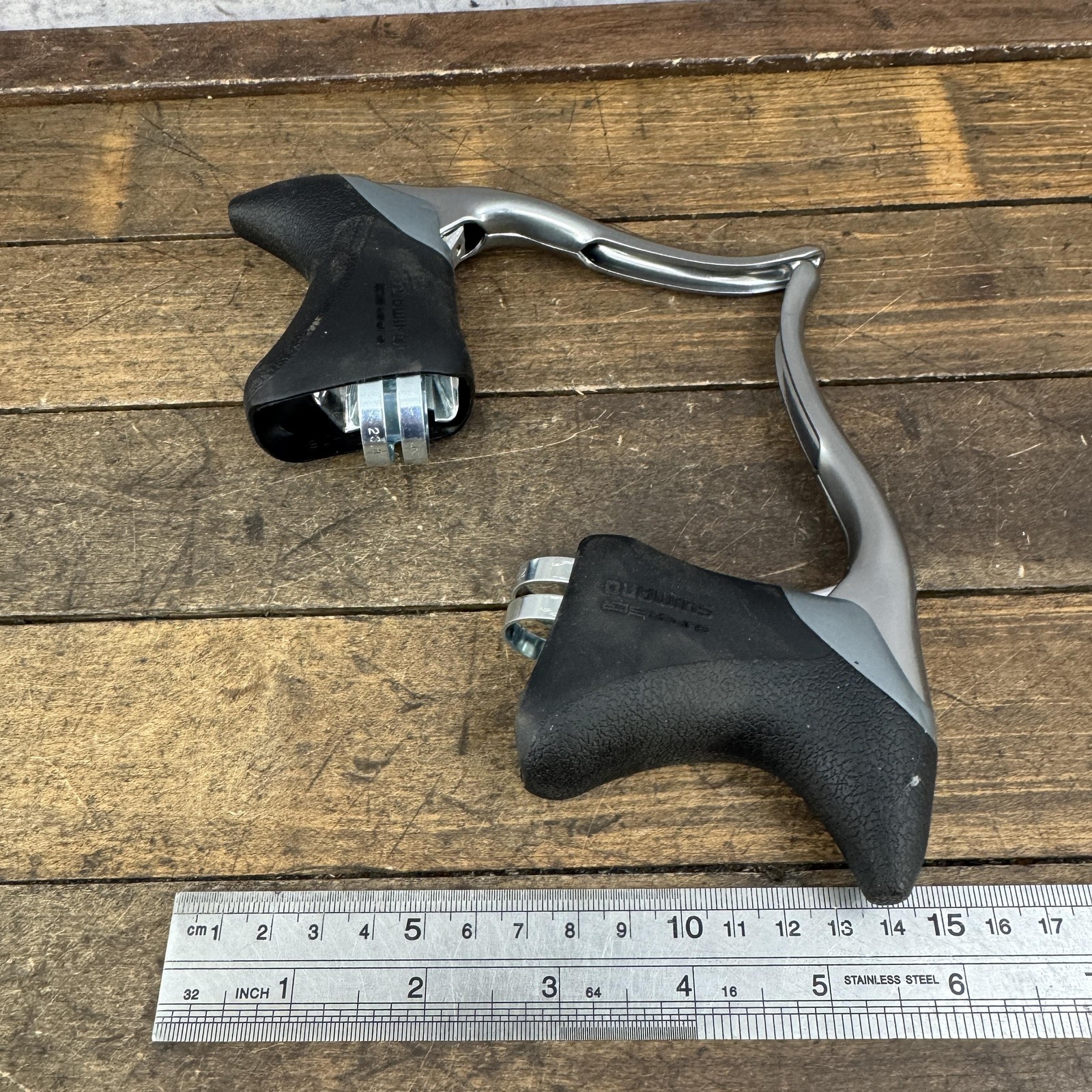 Vintage Shimano Exage 500EX BL-A500 Brake Levers NOS Hoods Pair Super SLR Grey