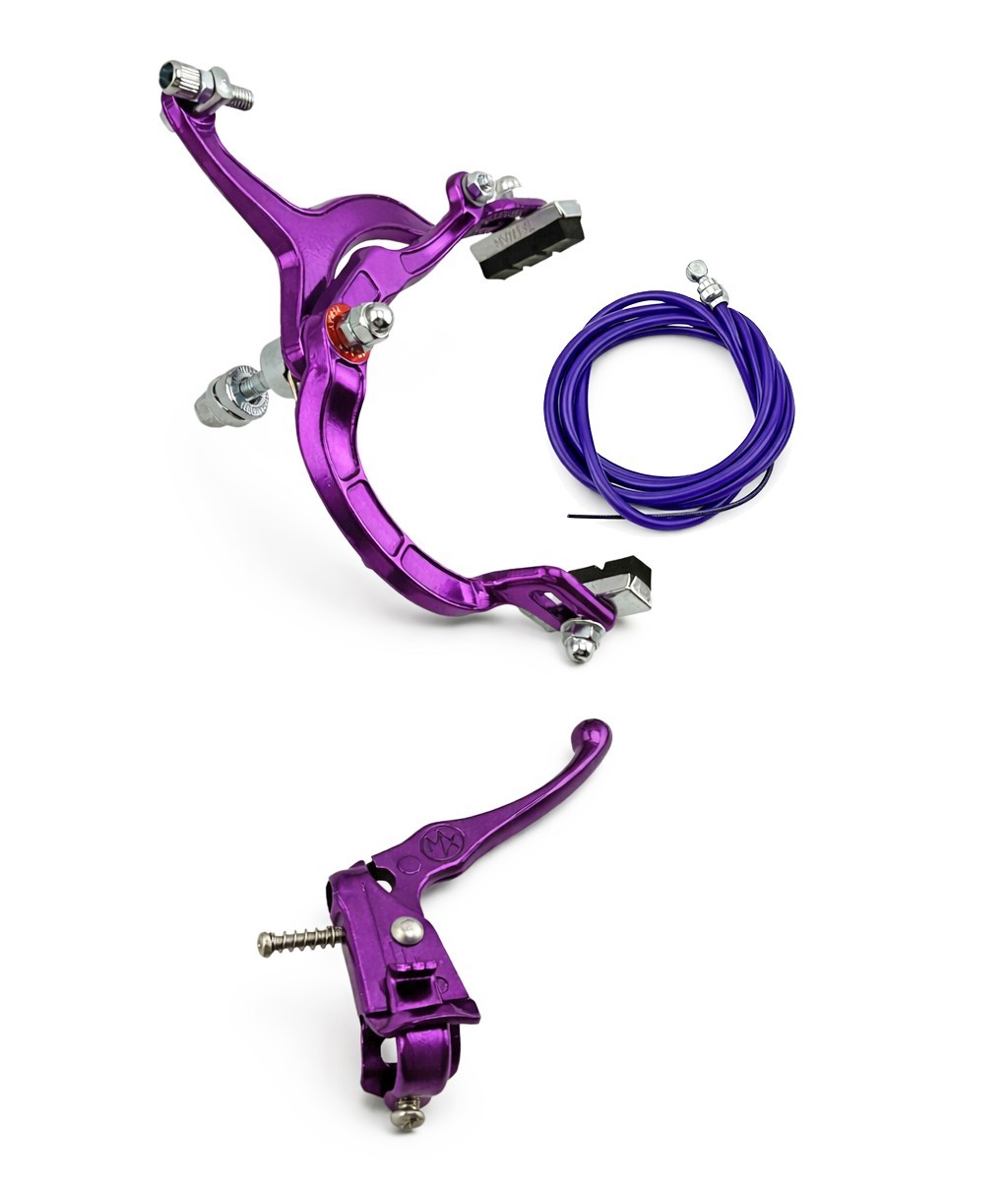 AltaLine BMX Brake REAR Alloy PURPLE Bike Bicycle BRAKE SET W/ Purple Cable.