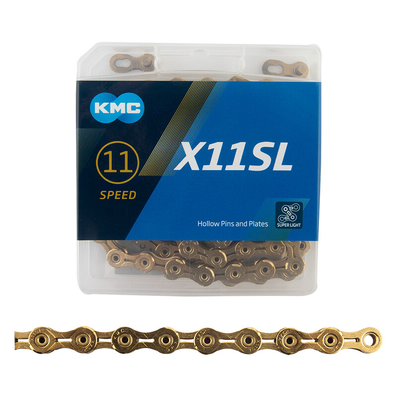 Kmc X11SL Chain Kmc 1/2×11/128 X11sl 11s Ti/gd 116l Cpy/srm/shi