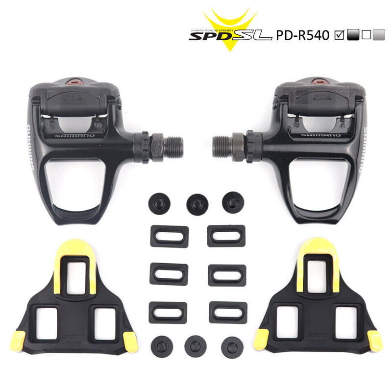 SHIMANO SPD-SL Pedals PD-R540 Road Bike Black 9/16 Self-Holding & SM-SH11 Cleats