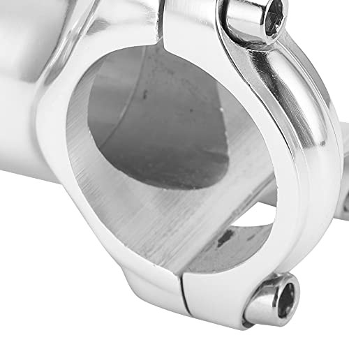Stem, Silver Road Stem Handlebar Stem for 31.8x80mm for 28.6mm Front Fork