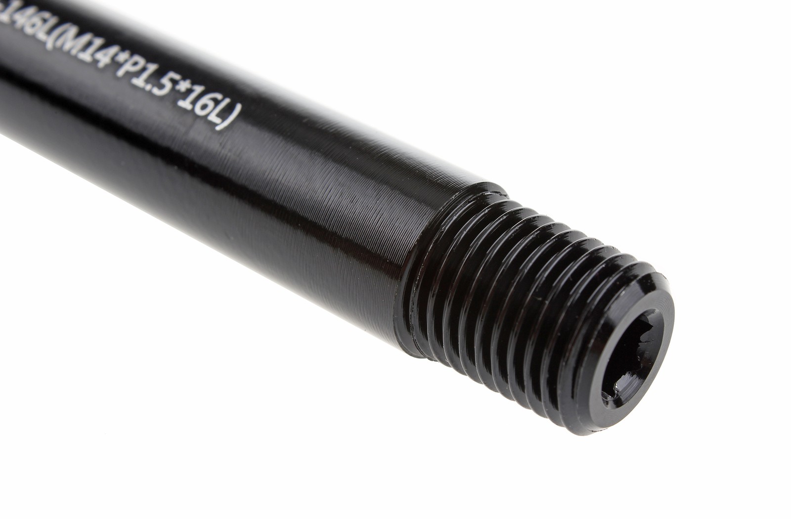 KCNC KQR08 Front Thru Axle 15x100mm for Shimano FOX M14x1.5 Black CNC Skewer