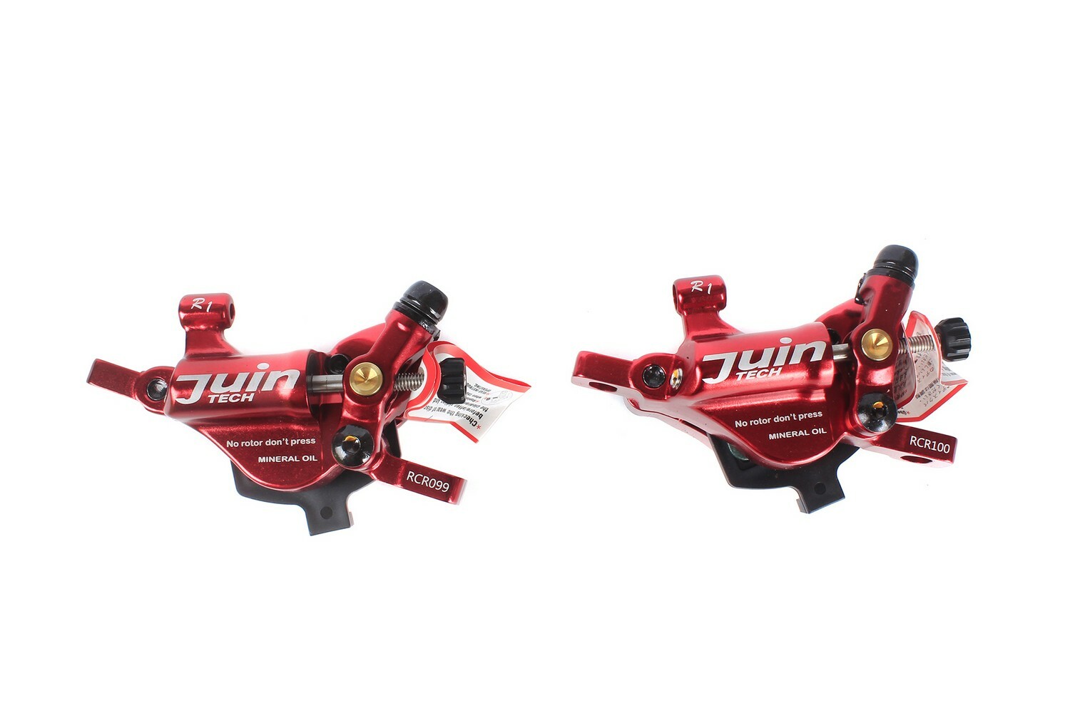 Juin Tech R1 Road Cyclocross Gravel Riding Bike Hydraulic Disc Brake Set Red