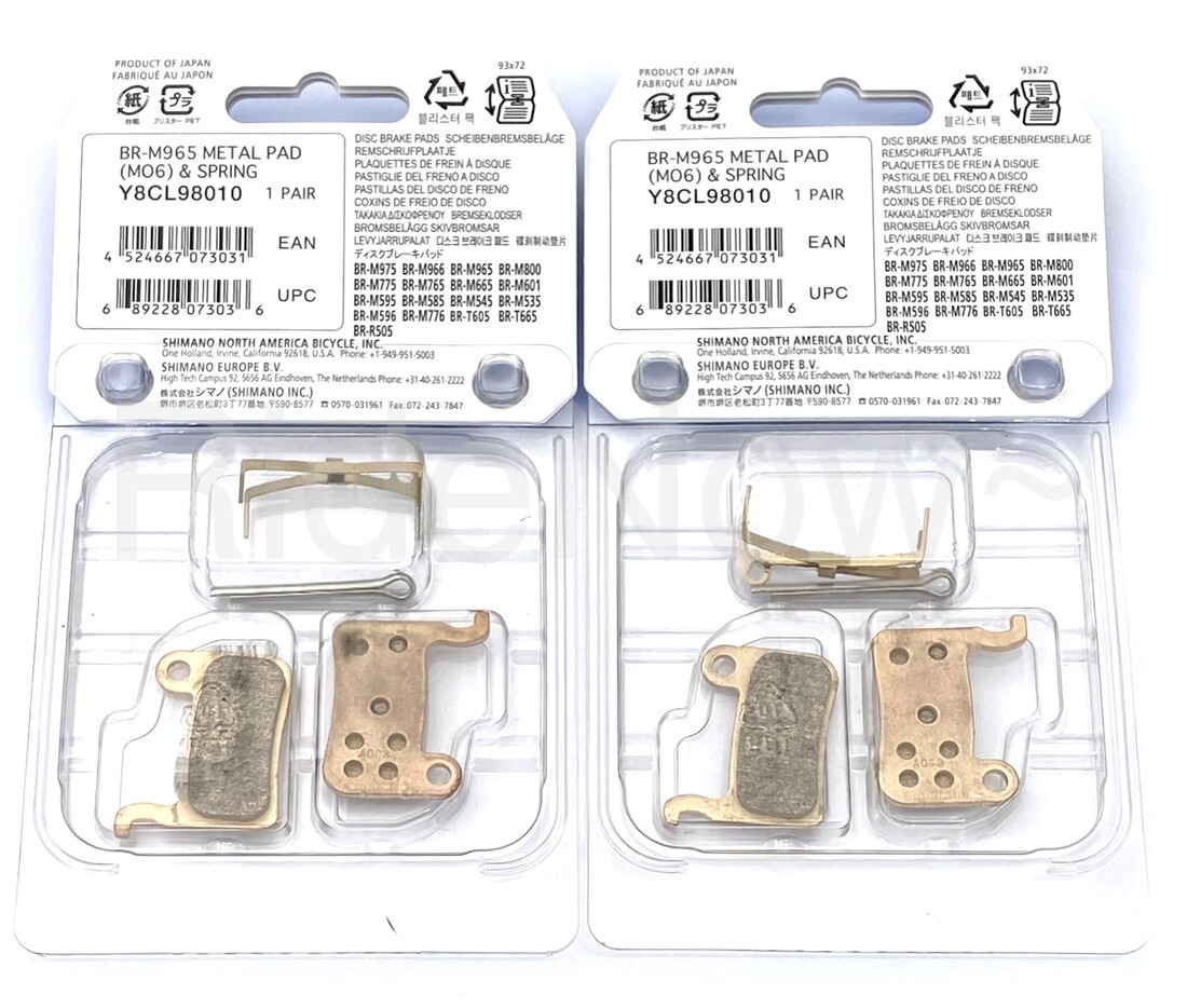 Shimano XTR M975,M966,M965 Saint M800,XT M776,LX,Deroe M06 Metal Disc Brake Pad