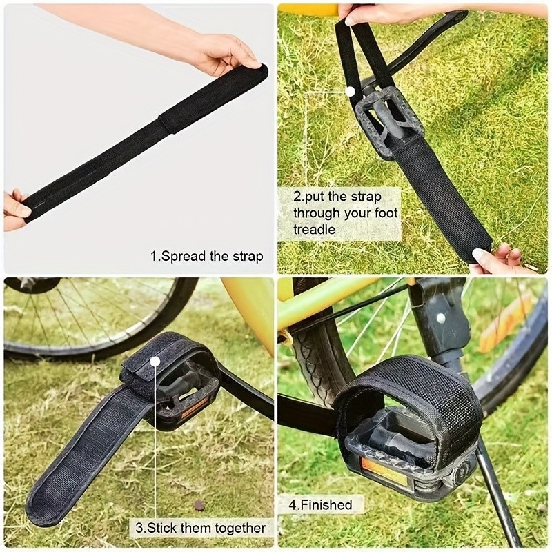 2Pcs Bicycle Pedal Strap Adjustable Anti-slip Cycling Stirrups Bike Foot Holder